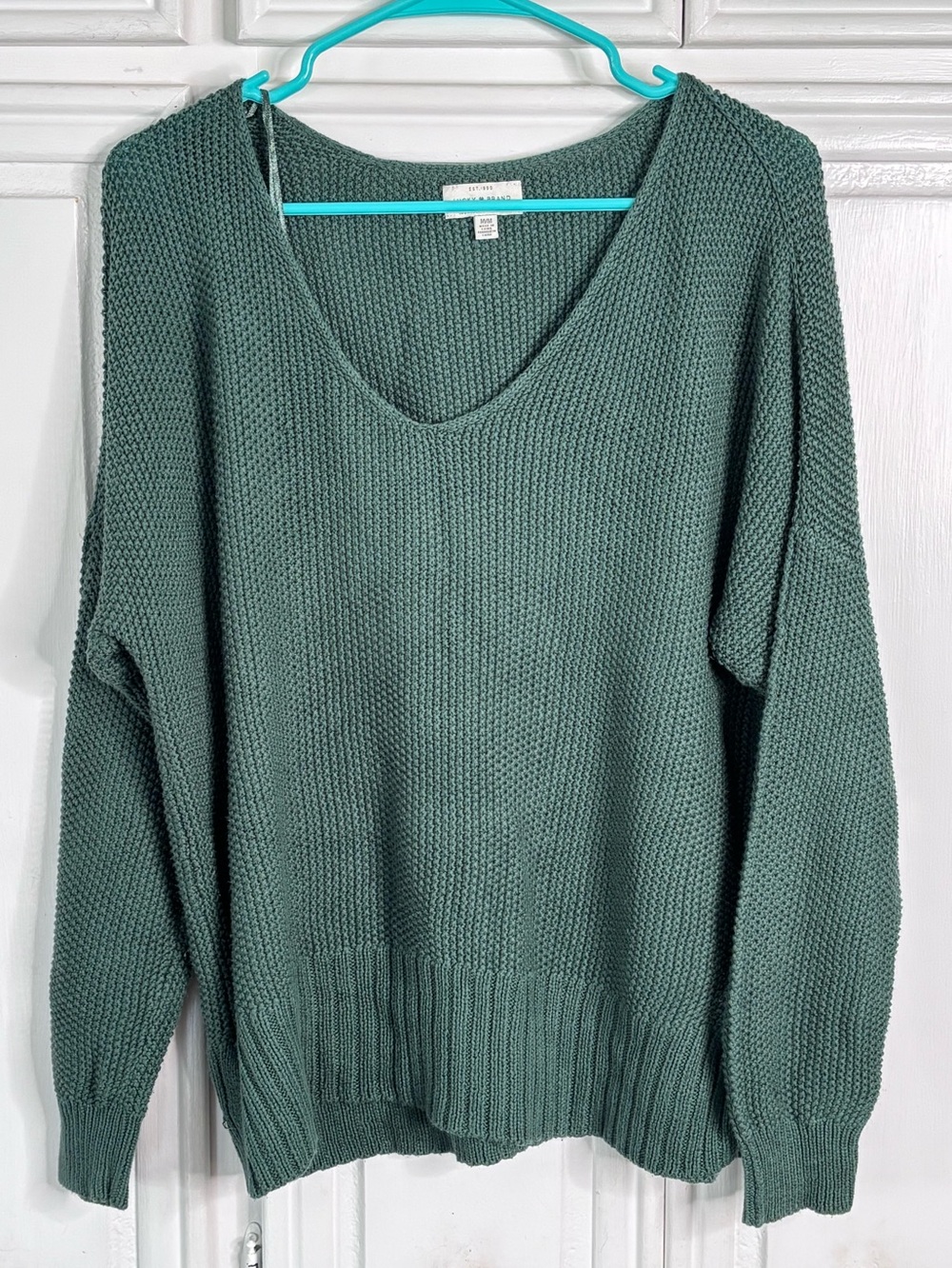 Lucky Brand V-Neck Sweater in Dusty Green